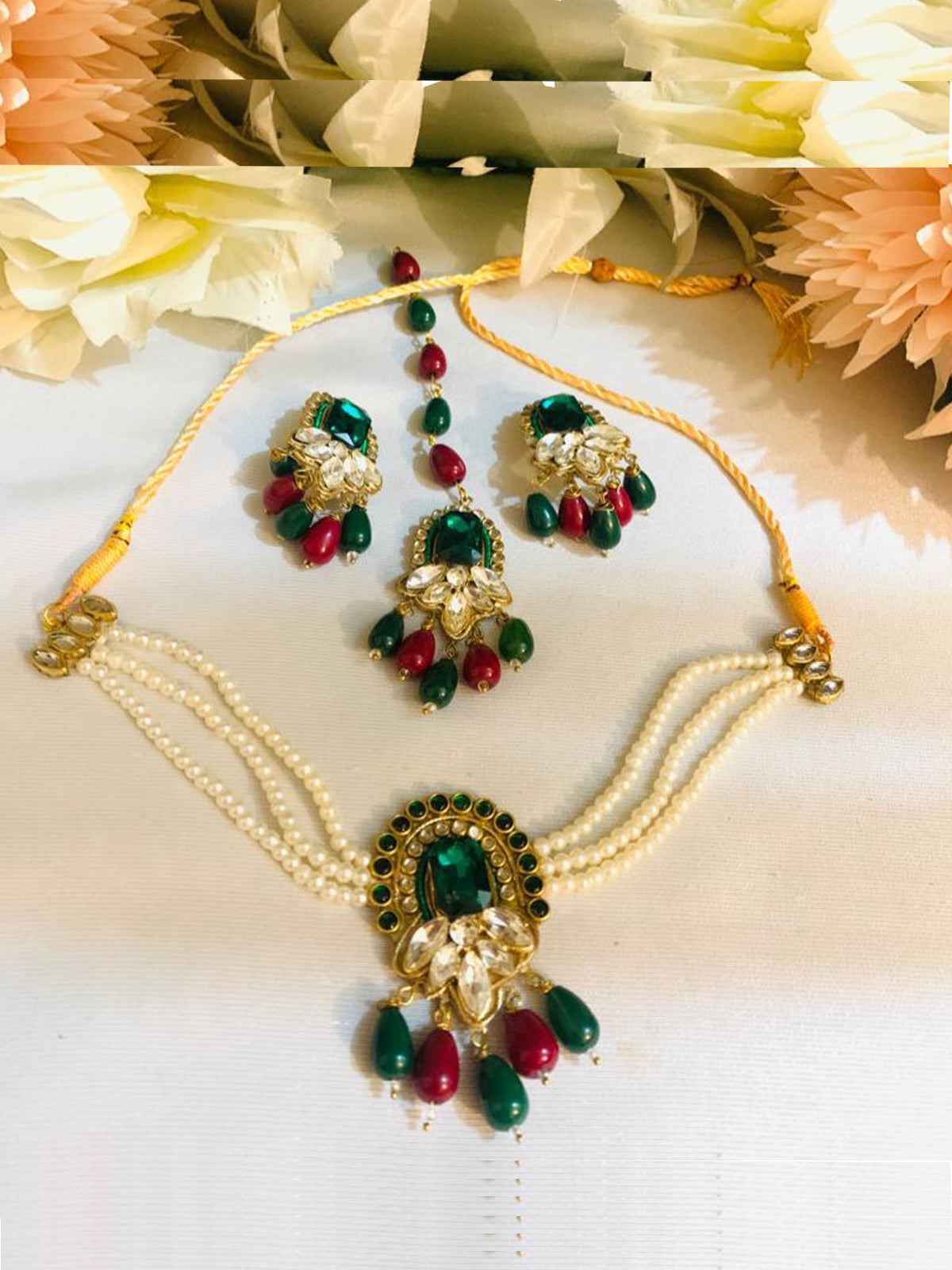 Pearl Kundan Choker Set