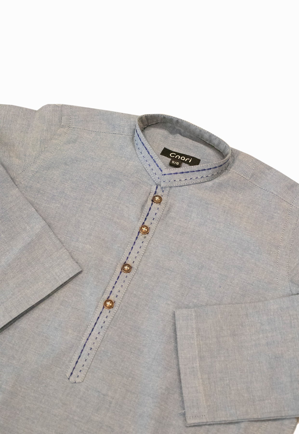 IMPORTED COTTON EMBROIDERED KAMEEZ WITH OFFWHITE SHALWAR