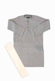 IMPORTED COTTON EMBROIDERED KAMEEZ WITH OFFWHITE SHALWAR
