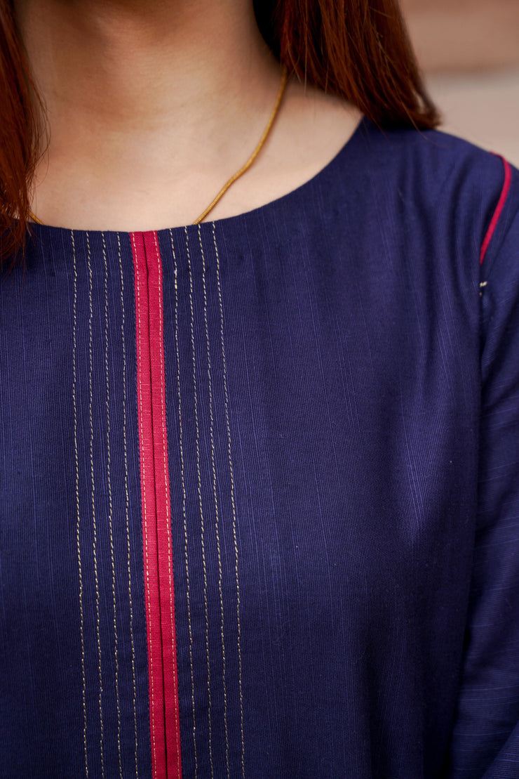 2 piece embroidered dress(stitched)