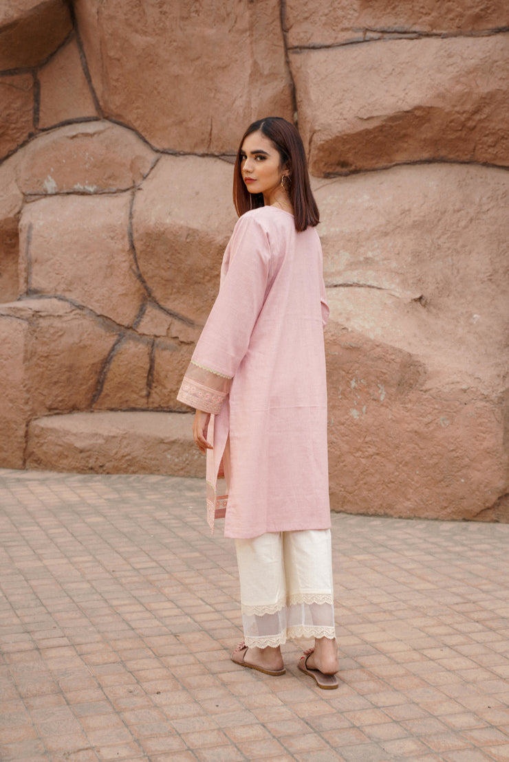 2 piece embroidered dress(stitched)