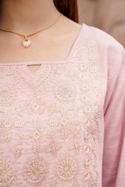 2 piece embroidered dress(stitched)