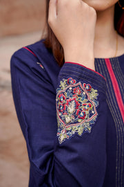 2 piece embroidered dress(stitched)